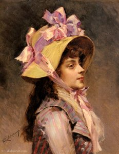 Portrait Of A Lady In Pink Ribbons — Raimundo De Madrazo Y Garreta