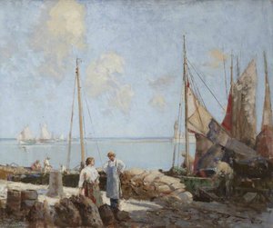 Loading Mussels, Honfleur — William Lee Hankey