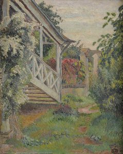 Staircase, Garden At Eragny — Lucien Pissarro