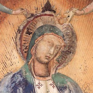 Madona Vo Sláve S Hudobnými Anjelmi (detail) — Simone Martini