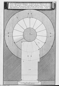 Mappa Della Colonna Antoniniana — Giovanni Battista Piranesi