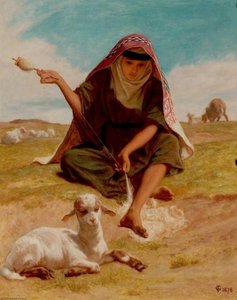 The Distaff Worker — Frederick Goodall