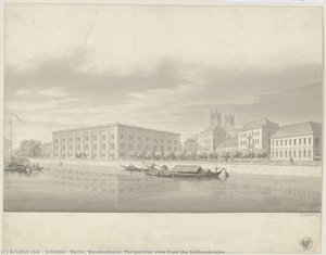 Berlino. Bauakademie. Veduta Prospettica Dal Schlossbrücke — Karl Friedrich Schinkel