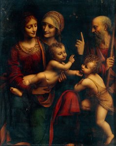 The Holy Family With Saints Anne And John — Бернардино Луини