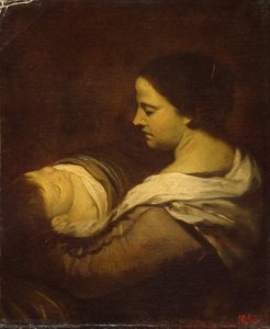 Woman With A Sleeping Child — Juan Bautista Martínez Del Mazo