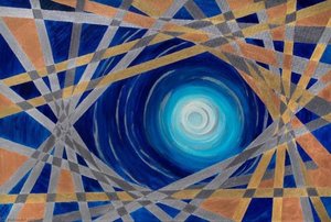Blue Geometric Abstract — Michele Elizabeth Field