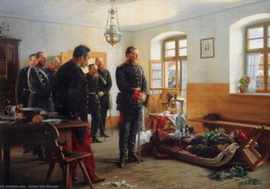 Kronprinz Friedrich Wilhelm An Der Leiche Des Generals Abel Douay (weißenburg, 4. August (1870)) — Anton Von Werner
