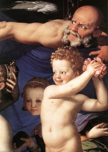 Venus, Cupid And Time (detail) — Агноло Бронзино