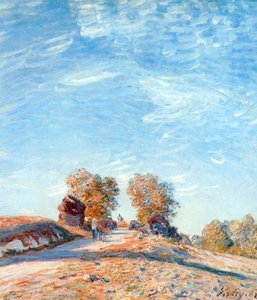 Hill Path In Sunlight — Alfred Sisley