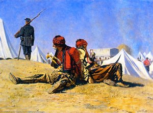 Two Falcons (also Known As Bashibuzuki) — Vasily Vasilevich Vereshchagin