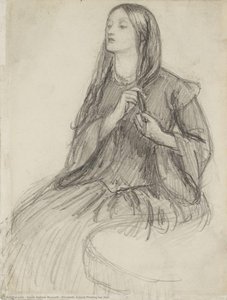 Elizabeth Siddall Ihr Haar Flechten — Dante Gabriel Rossetti