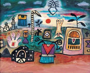 Symbols In A Landscape — Alan Davie