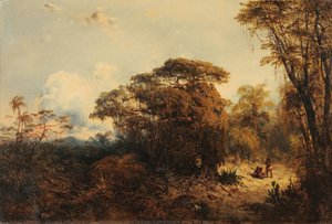 Paisagem Com Índios [landscape With Indians] — Eduard Hildebrandt