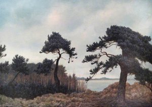 Evening By The Lake — Algernon Cecil Newton