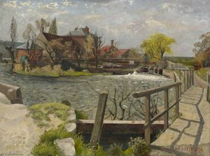 Old Mill, West Harnham — John Arthur Malcolm Aldridge