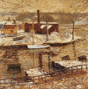 Flusslandschaft Im Winter — Ernest Lawson
