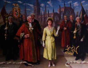 Princess Elizabeth Opening The New Broadgate, Coventry — Dame Laura Knight
