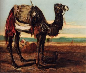 A Bedouin And A Camel Resting In A Desert — Alexandre Gabriel Decamps