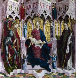 The Virgin And Child Enthroned With Angels And Saints — Michael Pacher
