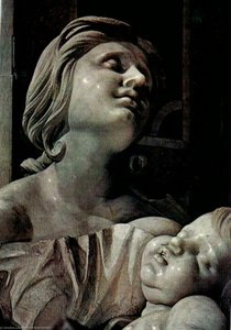 Madonna With Child (detail) — Gian Lorenzo Bernini