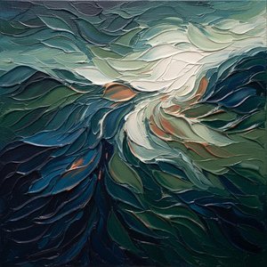 Celestial Turbulence: The Radiant Emergence of Light Within Midnight Oceanic Depths