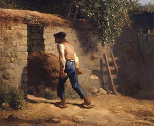 Peasant With A Wheelbarrow — Жан-франсоа Милет