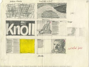 Mise En Page Du Livre Knoll Au Louvre [croquis, Feuille 1] — Massimo Vignelli, Vignelli Associates