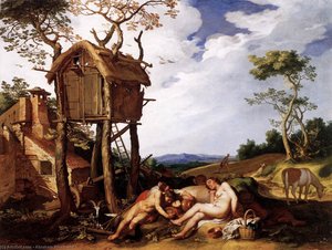 Paesaggio Con L'allegoria Delle Erbe Amidì Il Grano — Abraham Bloemaert