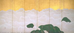Mt.fuji Dyed Ultramarine (left-hand Screen) — Yokoyama Taikan