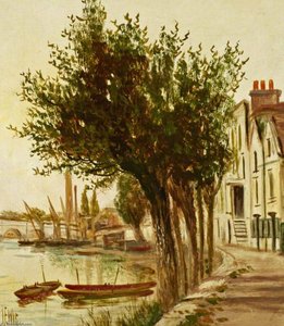 Strand On The Green, Looking At The Second Kew Bridge — James Isaiah Lewis