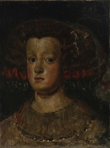 Portrait Of The Princess Maria Teresa Of Spain (detail Copy Of The Painting By Diego Velázquez, 1652-1653) — Iberê Bassani Camargo