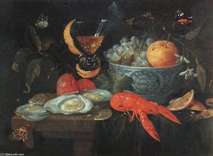 Still-life With Fruit And Shellfish — Jan Van Kessel