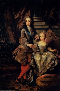 Portrait Of Louis Xv Of France And Maria Anna Victoria Of Spain — Jean François De Troy