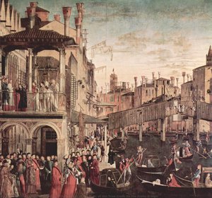 The Miracle Of The Relic Of The True Cross On The Rialto Bridge — Vittore Carpaccio