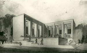 Design For Café-restaurant, Paris World Fair — Lazar Markovich Khidekel