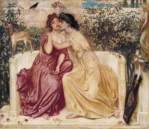 Sappho And Erinna In A Garden At Mytilene — Simeon Solomon