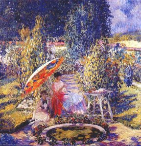 The Garden Umbrella — Frederick Carl Frieseke