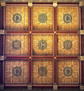Quire Canopy With Flowers And Animals — Frederick Leach, William Morris