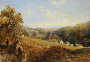 Wetheral - View Of The River Eden Showing Wetheral — Samuel Bough