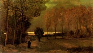 Autumn Landscape At Dusk — Vincent Willem Van Gogh