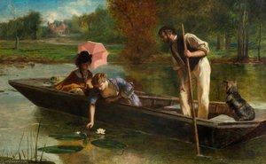 A Pleasant Spot On The Thames — Marcus C Stone