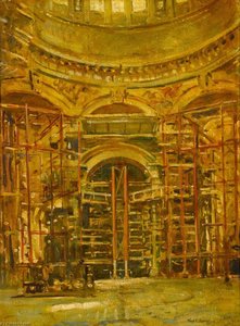 Scaffolding During The Repairs To St Paul's Cathedral, 1928 — Frank Ernest Beresford