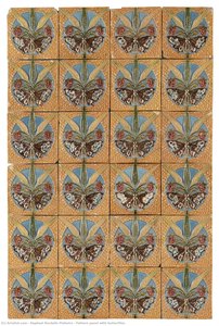 Pattern Panel With Butterflies — Raphael Bordallo Pinheiro