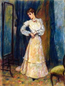 Woman Adjusting Her Skirt — Federico Zandomeneghi