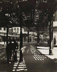 El Second And Third Avenue Lines Bowery And Division Street, Manhattan — Береника Аботт