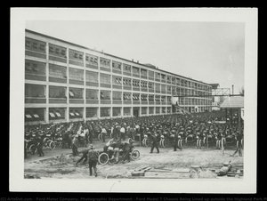 Ford Model T Chassis Being Lined Up Outside The Highland Park Plant, Circa 1913 — Ford Motor Company. Photographic Department