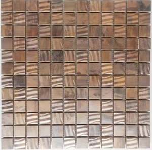 Reflective Copper-stainless Steel Mosaic Tiles - Handcrafted Antique Metal Art For Elegant Indoor And Outdoor Spaces