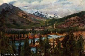 The Bow River At Banff — Harold Copping