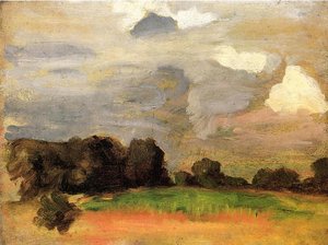 Landscape With Grey Sky — Thomas Pollock Anshutz