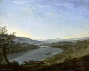 The Elbe At Blowing Joke Above Dresden In The Morning — Anton Graff